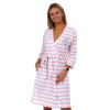 Růžově i šedě pruhovaný dámský župan - KOTĚ 1G0467 růžová M + První výměna zboží zdarma. Růžově i šedě pruhovaný dámský župan - KOTĚ 1G0467 růžová M + První výměna zboží zdarma.