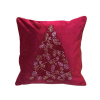 PODUŠKA zamatová Vianočný stromček 45x45cm ČERVENÁ PODUŠKA zamatová Vianočný stromček 45x45cm ČERVENÁ