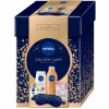 Nivea Golden Care Telové mlieko 400 ml, SG 250 ml, Roll-on 50 ml, Balzam na pery 4,8 g, maska na spanie Darčekové balenie Nivea Golden Care Telové mlieko 400 ml, SG 250 ml, Roll-on 50 ml, Balzam na pery 4,8 g, maska na spanie Darčekové balenie