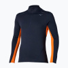Pánske bežecké tričko s dlhým rukávom Mizuno Tech Thermal Charge Half Zip baritone blue Pánske bežecké tričko s dlhým rukávom Mizuno Tech Thermal Charge Half Zip baritone blue