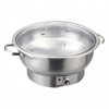 Chafing dish okrúhly sklenený poklop 3,8 litra 100033232 Chafing dish okrúhly sklenený poklop 3,8 litra 100033232
