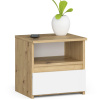 Akord CL1 nočný stolík 40 cm 1 zásuvka - remeselnícky dub-biely Akord CL1 nočný stolík 40 cm 1 zásuvka - remeselnícky dub-biely