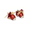 Náušnice Vínově červená baletka Náušnice Vínově červená baletka