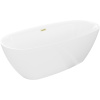 Mexen Luvo Slim, voľne stojaca vaňa 170 × 75 cm, biela lesklá, zlatý matný prepad, 52801707500-55 Mexen Luvo Slim, voľne stojaca vaňa 170 × 75 cm, biela lesklá, zlatý matný prepad, 52801707500-55