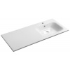 Sapho ARECA umývadlo 121x51,5cm, liaty mramor, pravé, biela, AC121R Sapho ARECA umývadlo 121x51,5cm, liaty mramor, pravé, biela, AC121R