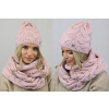 Fashionweek Dámska súprava čiapky a šálu Exkluzivní Tlustý, masitý teplý zimný set čepice s dlhým komínom ZIZI-K9 Farba: jasne ružová Fashionweek Dámska súprava čiapky a šálu Exkluzivní Tlustý, masitý teplý zimný set čepice s dlhým komínom ZIZI-K9 Farba: jasne ružová