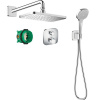 HANSGROHE Croma E sprchový systém pod omietku s termostatom Ecostat E, horná sprcha 1jet 280 x 170 mm, ručná sprcha 3jet, chróm, 27953000