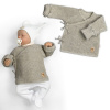 Dojčenský svetrík, rastúci, na zaväzovanie na boku - tm. béžová Baby Nellys Dojčenský svetrík, rastúci, na zaväzovanie na boku - tm. béžová Baby Nellys