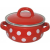 METALAC Kastról s pokrievkou 12 cm, 0,8 l, červená bodka METALAC Kastról s pokrievkou 12 cm, 0,8 l, červená bodka