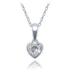 MINET Detský náhrdelník z bieleho zlata so srdcovým príveskom a bielym zirkónom Au 585/1000 1,85 g JMG0237WSN38 MINET Detský náhrdelník z bieleho zlata so srdcovým príveskom a bielym zirkónom Au 585/1000 1,85 g JMG0237WSN38