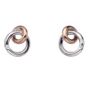 Strieborné náušnice Hot Diamonds Eternity Interlocking Rose Gold Stud DE309 Strieborné náušnice Hot Diamonds Eternity Interlocking Rose Gold Stud DE309