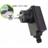 Transformátor 24 Watt. 12V/230V IP44/DC, zásuvka 12 Volt Plug&play Transformátor 24 Watt. 12V/230V IP44/DC, zásuvka 12 Volt Plug&play