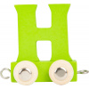 Dřevěný vláček barevná abeceda písmeno H Dřevěný vláček barevná abeceda písmeno H