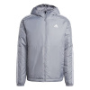 adidas 3 Stripe Essential Hooded Jacket Mens Grey M adidas 3 Stripe Essential Hooded Jacket Mens Grey M