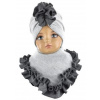 Dievčenský set turban so šatkou sivá 0,5-2.5 roka Dievčenský set turban so šatkou sivá 0,5-2.5 roka