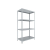 Skrutkovaný regál s kovovými policami Biedrax 50 x 100 x 150 cm, svetlošedý, 4 police, nosnosť 150 kg na policu Skrutkovaný regál s kovovými policami Biedrax 50 x 100 x 150 cm, svetlošedý, 4 police, nosnosť 150 kg na policu