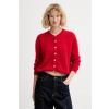 Kardigán s prímesou vlny American Vintage GILET ML COL ROND VITO19E červená L Kardigán s prímesou vlny American Vintage GILET ML COL ROND VITO19E červená L
