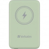 Verbatim, power banka s bezdrôtovým nabíjaním, 5V, nabíjanie telefónu, 32246, 10000mAh, magnetické pripevnenie, zelená Verbatim, power banka s bezdrôtovým nabíjaním, 5V, nabíjanie telefónu, 32246, 10000mAh, magnetické pripevnenie, zelená