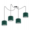 Light Home Závesné svietidlo Mediolan Spider, 4x textilné tienidlo (výber z 10 farieb), (výber z 2 farieb konštrukcie), ch Light Home Závesné svietidlo Mediolan Spider, 4x textilné tienidlo (výber z 10 farieb), (výber z 2 farieb konštrukcie), ch