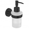 Aqualine Samba Dávkovač mydla 150 ml, mliečne sklo, čierny SB219 Aqualine Samba Dávkovač mydla 150 ml, mliečne sklo, čierny SB219
