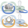 AVENT Cumlík ultra air 0-6 + pre chlapcov, zvieratko 2 ks AVENT Cumlík ultra air 0-6 + pre chlapcov, zvieratko 2 ks