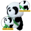 LEAN TOYS Plyšová panda s bambusom 18 cm LEAN TOYS Plyšová panda s bambusom 18 cm