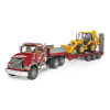 Bruder Nákladné auto MACK Granit náves a traktor JCB Bruder Nákladné auto MACK Granit náves a traktor JCB