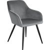 tectake 403659 stolička marilyn so zamatovým vzhľadom čierna - šedo - čierna, za kus tectake 403659 stolička marilyn so zamatovým vzhľadom čierna - šedo - čierna, za kus