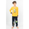 Vienetta Kids Detské pyžamo dlhé Dino: žltá 3 - 4 Vienetta Kids Detské pyžamo dlhé Dino: žltá 3 - 4