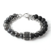 Daniel Dawson Dvojitý náramek Marico - 8 mm Labradorit, Lávový kámen NR2185-0855(34)/18 Šedá 18 cm Daniel Dawson Dvojitý náramek Marico - 8 mm Labradorit, Lávový kámen NR2185-0855(34)/18 Šedá 18 cm