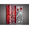 Obraz na plátne viacdielny - OB3252 - Červené kvety červeno sivý 90cm x 80cm - S6 Obraz na plátne viacdielny - OB3252 - Červené kvety červeno sivý 90cm x 80cm - S6