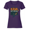 Káva je v mojej DNA - Fialová , Dámske , XL Káva je v mojej DNA - Fialová , Dámske , XL