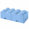 LEGO® úložný box so šuplíkmi 250x500x180mm svetlo modrý LEGO® úložný box so šuplíkmi 250x500x180mm svetlo modrý