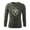 DRAGOWA Fit-T tričko s dlhým rukávom slovenský znak, olivová 160g/m2 - L DRAGOWA Fit-T tričko s dlhým rukávom slovenský znak, olivová 160g/m2 - L