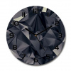 Dizajnové nástenné hodiny z tvrdeného skla s kvetinovým motívom – Ø 30 cm Dizajnové nástenné hodiny z tvrdeného skla s kvetinovým motívom – Ø 30 cm
