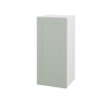 Dreja Horna kúpeľňová skrinka PORTO SYD 50 - L01 Biela vysoký lesk / Úchytka T00 / M20 Mint grey mat / Levé Dreja Horna kúpeľňová skrinka PORTO SYD 50 - L01 Biela vysoký lesk / Úchytka T00 / M20 Mint grey mat / Levé