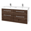 Dreja Umývadlová skrinka Q MAX SZZ4 120 - N01 Biela lesk / Úchytka T03 / D25 Teak Dreja Umývadlová skrinka Q MAX SZZ4 120 - N01 Biela lesk / Úchytka T03 / D25 Teak