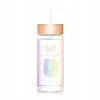 CRYSTALLOVE Sklenená fľaša na vodu s horským krištáľom a slamkou 400ml-hol CRYSTALLOVE Sklenená fľaša na vodu s horským krištáľom a slamkou 400ml-hol