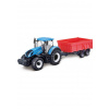 Bburago Bburago 1:50 Farm Traktor New Holland s vlečkou Bburago Bburago 1:50 Farm Traktor New Holland s vlečkou