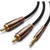 Ugreen 2x RCA (Cinch) jack 3.5mm, 2m čierny Ugreen 2x RCA (Cinch) jack 3.5mm, 2m čierny