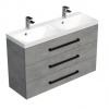 Swiss aqua technologies Koupelnová skříňka s černou úchytkou a umyvadlem SAT Cube Way 120x76,5x40 cm beton mat CUBE2C1203BE Swiss aqua technologies Koupelnová skříňka s černou úchytkou a umyvadlem SAT Cube Way 120x76,5x40 cm beton mat CUBE2C1203BE