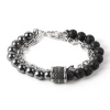 Daniel Dawson Dvojitý náramek Marico - 8 mm Hematit, Lávový kámen NR2186-0855(1)/20 Šedá 20 cm Daniel Dawson Dvojitý náramek Marico - 8 mm Hematit, Lávový kámen NR2186-0855(1)/20 Šedá 20 cm
