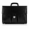 Pánska kožená aktovka na notebook, s popruhom na rameno a do ruky, čierna - Paolo Peruzzi Pánska kožená aktovka na notebook, s popruhom na rameno a do ruky, čierna - Paolo Peruzzi