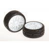 Tyre GT 1/8 premount weiß medium (2) (215016) Tyre GT 1/8 premount weiß medium (2) (215016)