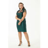Dámske krátke spoločenské šaty s flitrami pre moletky - zelené - 42 Dámske krátke spoločenské šaty s flitrami pre moletky - zelené - 42