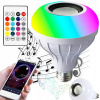 Žiarovka, žiarivka - E27 RGB LED žiarovka s reproduktorom Bluetooth + diaľkové ovládanie (E27 RGB LED žiarovka s reproduktorom Bluetooth + diaľkové ovládanie)