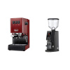 Gaggia New Classic E24, red + Eureka Atom W 75, black Gaggia New Classic E24, red + Eureka Atom W 75, black