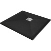 Mexen Stone+, štvorcová vanička z minerálneho kompozitu 70 x 70 cm, čierna matná, 44707070 Mexen Stone+, štvorcová vanička z minerálneho kompozitu 70 x 70 cm, čierna matná, 44707070