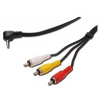 PREMIUMCORD Kabel audio/video 3,5mm Jack 4pin - 3x Cinch 1,5m (M/M)