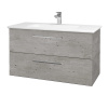 Dreja Umývadlová skrinka GIO SZZ2 100 - D01 Betón / Úchytka T04 / D01 Betón Dreja Umývadlová skrinka GIO SZZ2 100 - D01 Betón / Úchytka T04 / D01 Betón